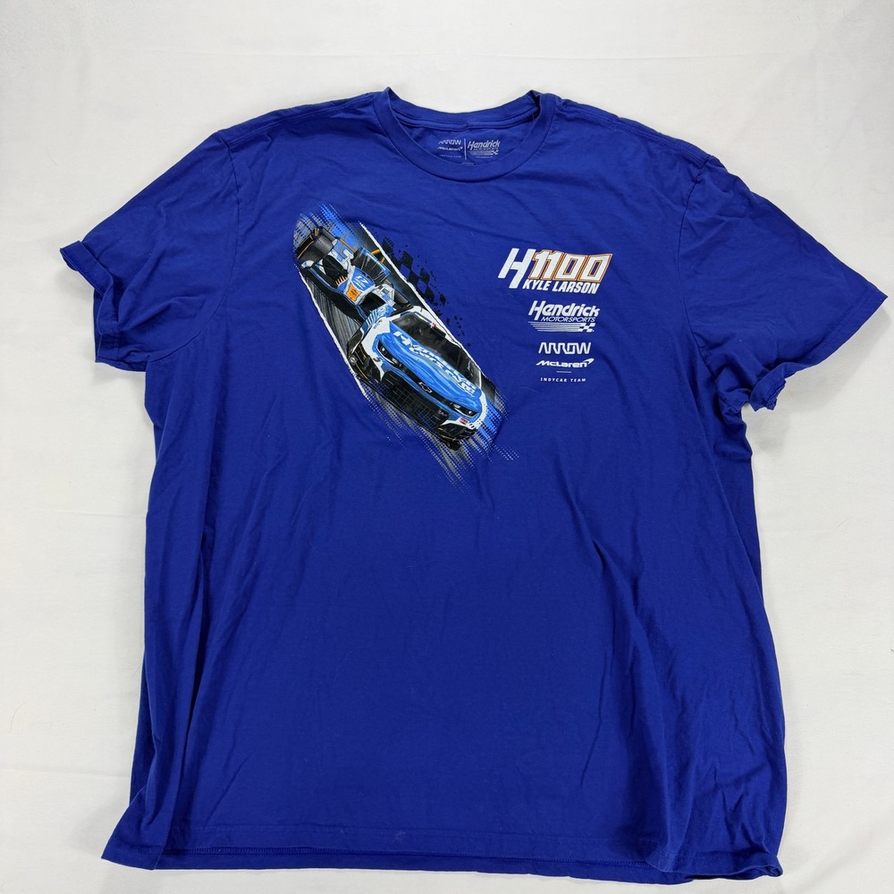 Kyle Larson H100 NASCAR Graphic T‎ Shirt Blue Mens 4XL Hendrick Motorsports